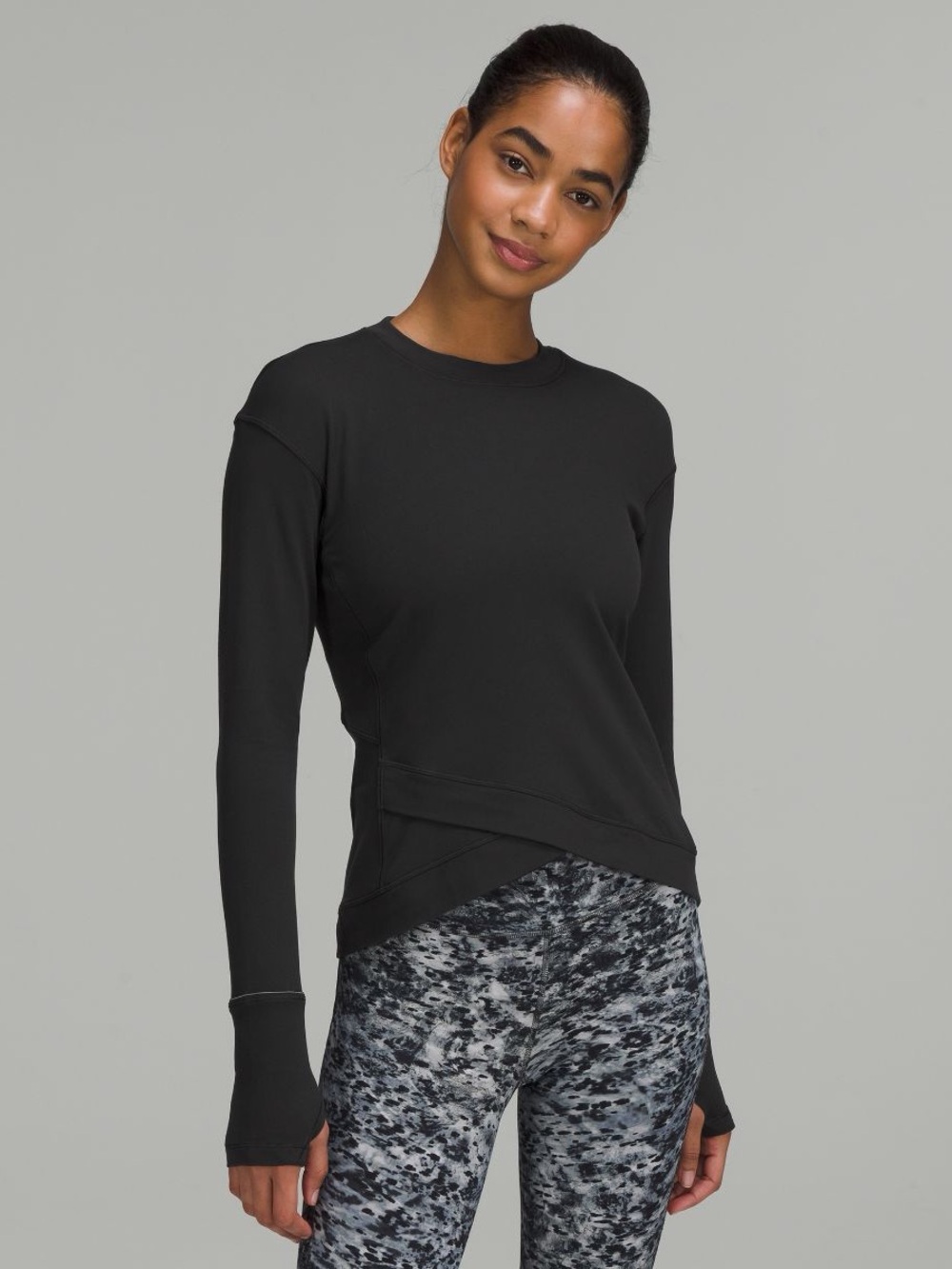 lululemon Close to Crossing LS *Rulu Long Sleeve Athletic Top Black Size 4